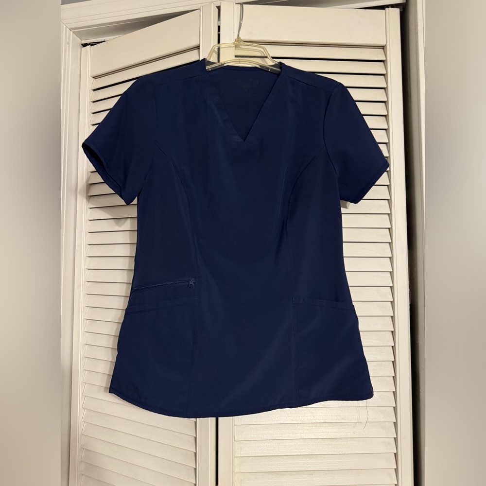 Navy Blue Allura Medium Scrub Top